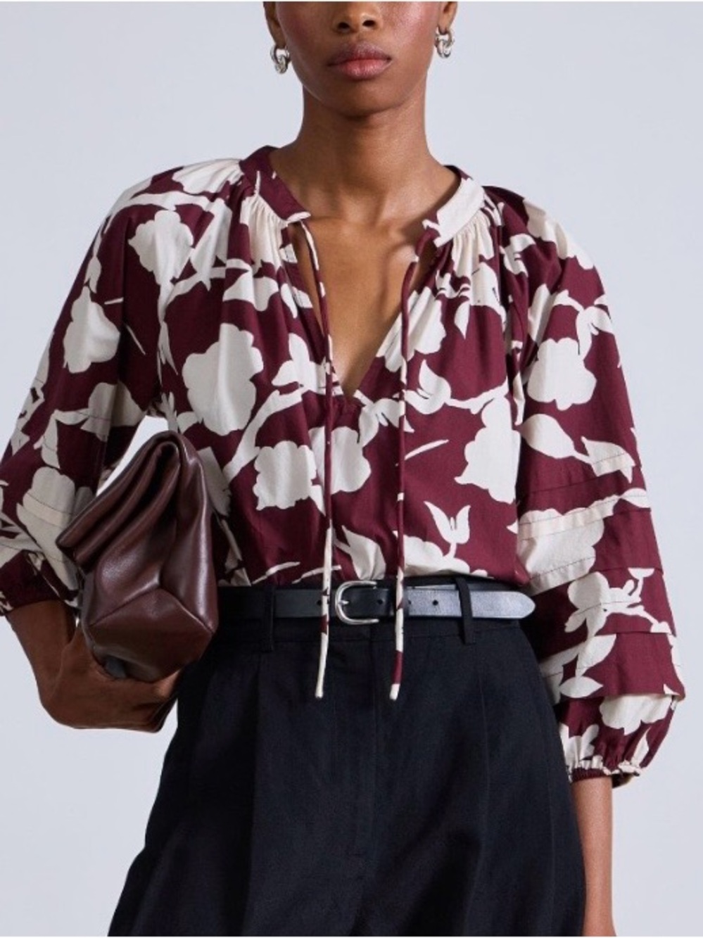 A Piece Apart Tule Floral Top Organic Cotton XS